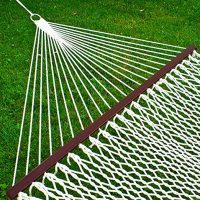 Woven Hammock with wood spreader