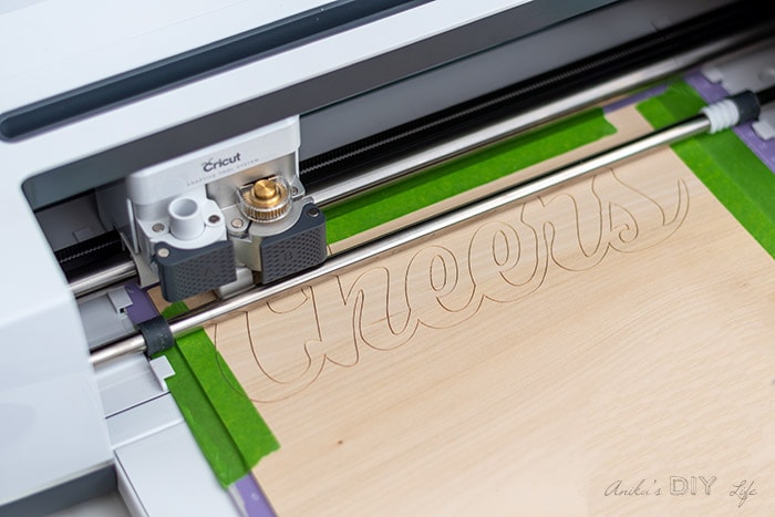 Cutting wooden letters out of basswood on Cricut Maker