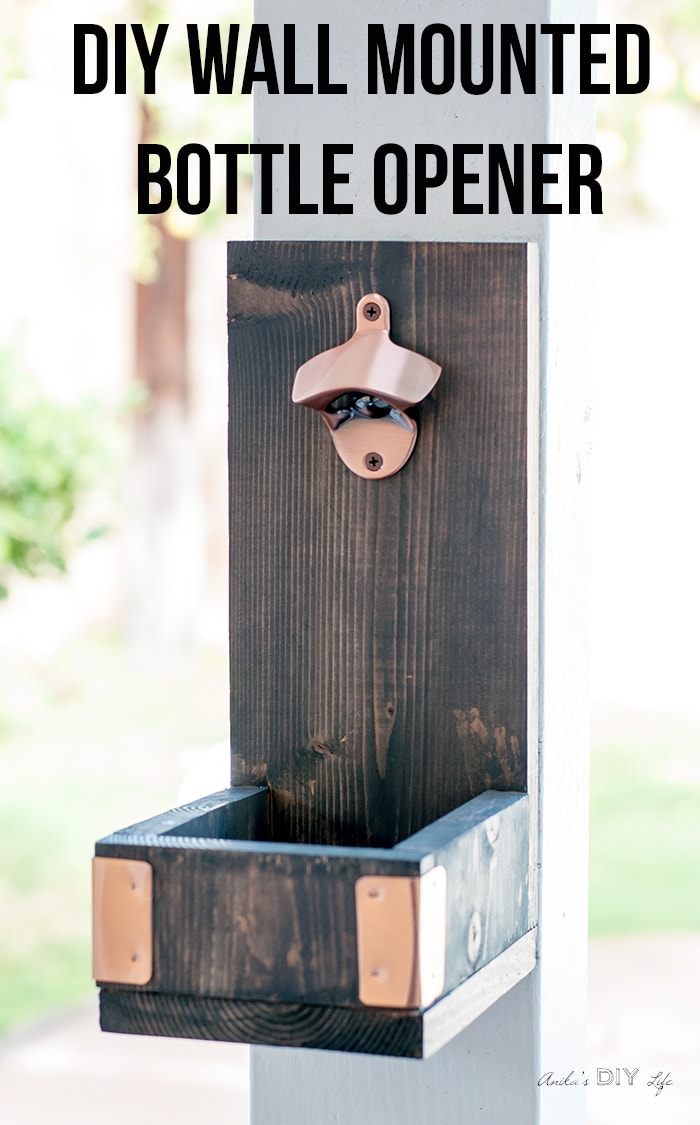 This DIY wall mounted bottle opener makes a great handmade gift or the perfect scrap wood project for the weekend. Printable plans available too.