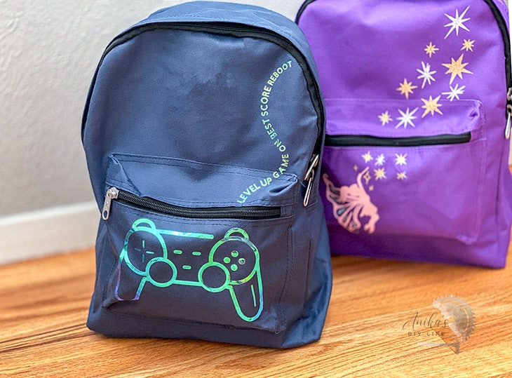 DIY Video game backpack made using a Cricut
