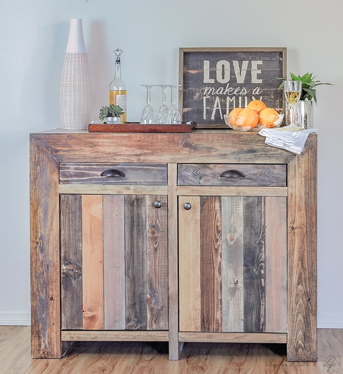 Build a West Elm inspired DIY Emerson buffet! Free Plans available!