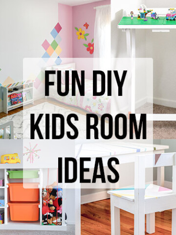 DIY kids room ideas to inspire you to create a fun and adorable space! See Budget-friendly kids room decor ideas, DIY kids room furniture, paint and more!