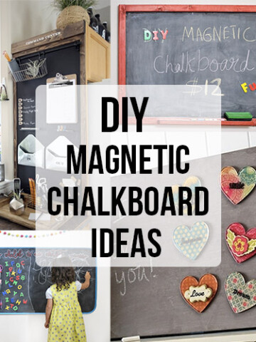 These 18 DIY magnetic chalkboard ideas will inspire you to create your own special display wall, organization or a place for kids to doodle and have fun.