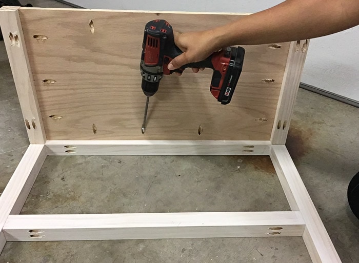 building shelves for a DIY desk