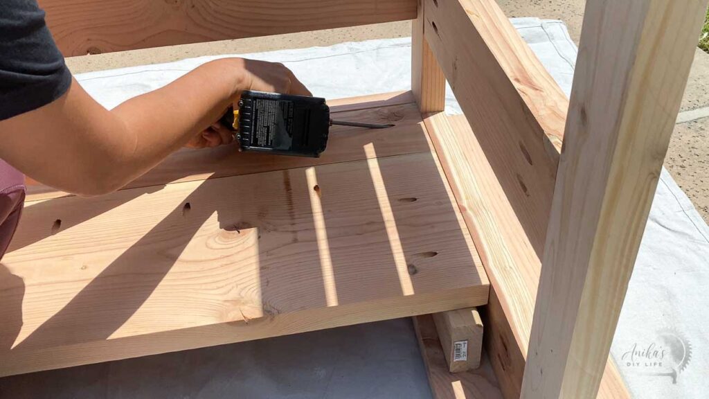 attaching wide shelf using a 2x4 support and pocket hole screws
