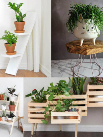 Create the perfect place to showcase plants indoors or outdoors with these creative DIY plant stand ideas. All of these are easy and on-trend.
