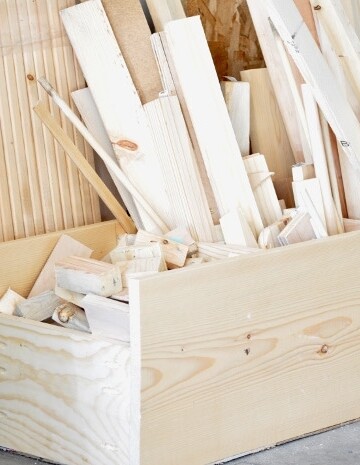 An easy DIY wood scrap organizer
