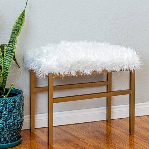 DIY Upholstered Metal Bench - No-Weld!
