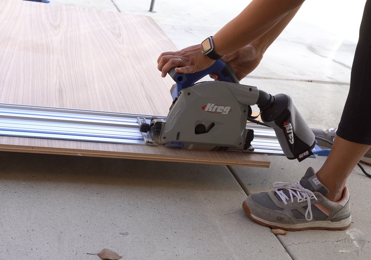cutting down plywood with the Kreg ACS