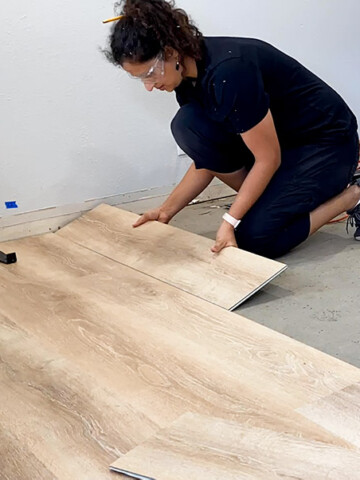 Installing vinyl plank flooring is an easy beginner-friendly project. Get all the details of how to prep the floor and install step by step!