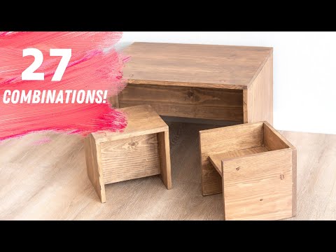 DIY Convertible Kids Table and Chair Set! Montessori inspired - 27 combinations!