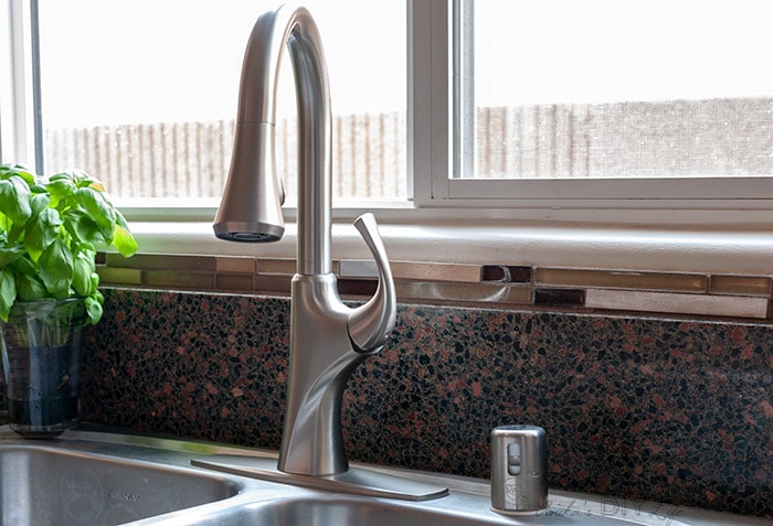 New faucet installed in kitchen