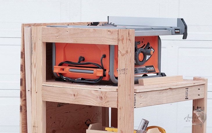 Table Saw on a wooden stand