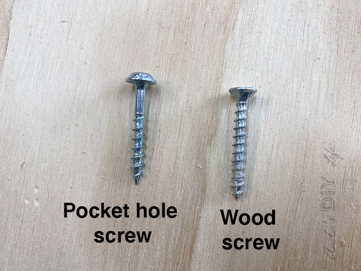 pocket hole screw vs wood screw
