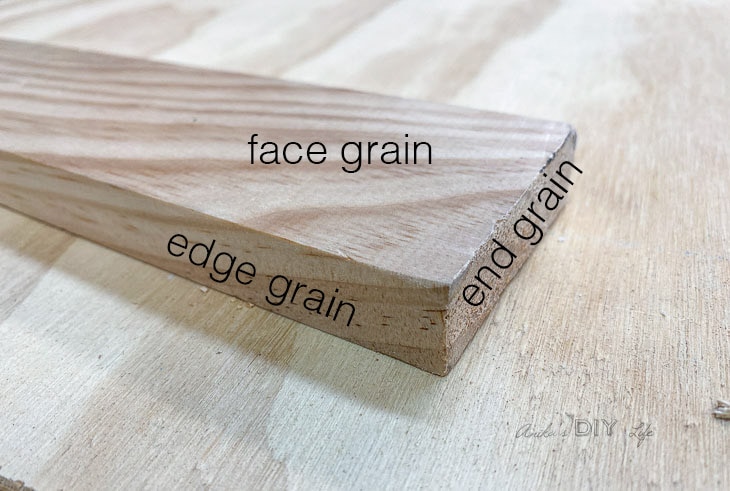 various faces of a wooden board